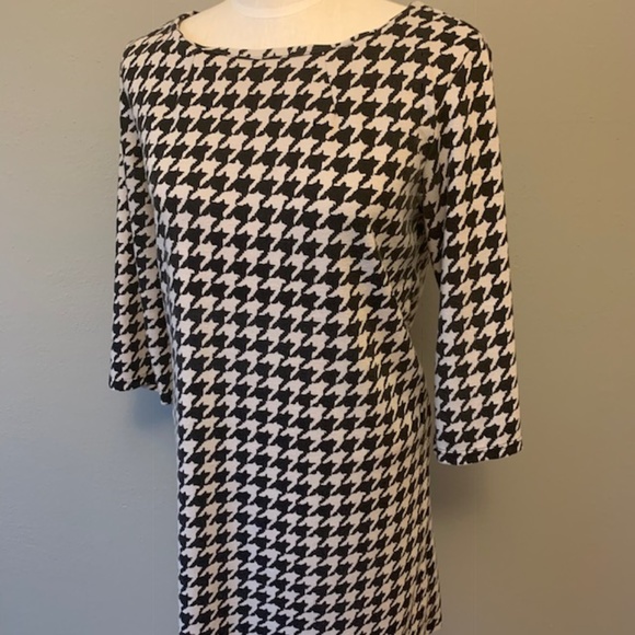 H&M Dresses & Skirts - H&M Houndstooth 3/4 Sleeve Dress Size Large